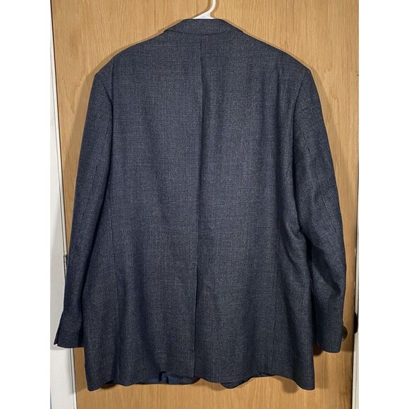 Lauren Ralph Lauren Wool Blazer Men's Sz 46L Sport Coat Navy Blue Gray Classic - Picture 2 of 10